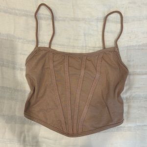 corset looking crop tank